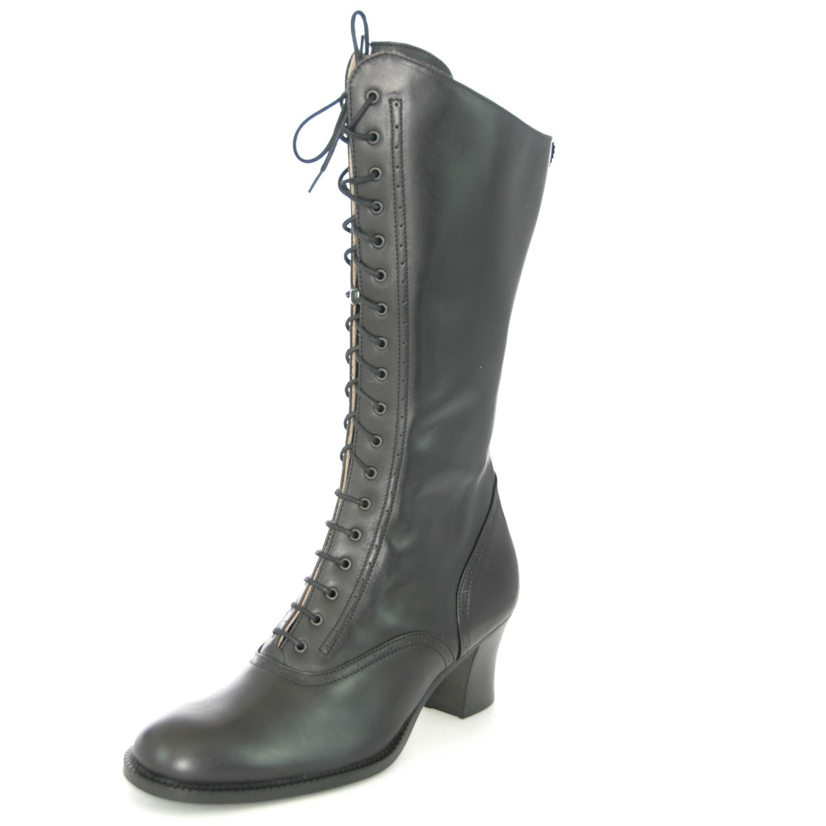 Glattleder Stiefel in schwarz von Dirndl + Bua | eBay